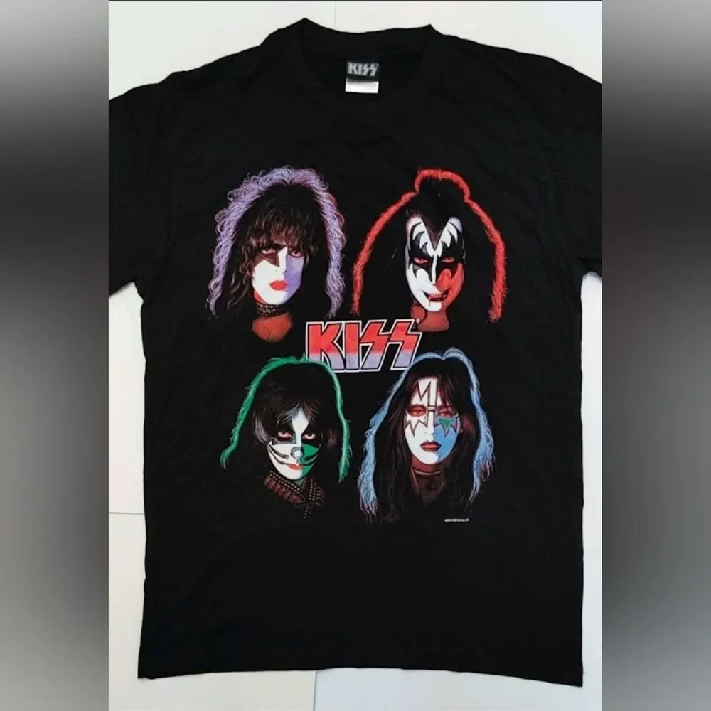 Vtg 2010 KISS Rock Band Group Photo Large Print T-Shirt Size (M) - Picture 7 of 7